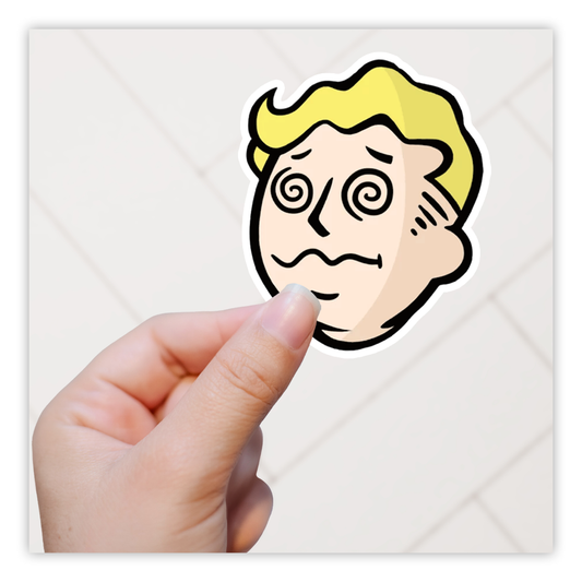 Fallout Dizzy Vault Boy Die Cut Sticker (3015)