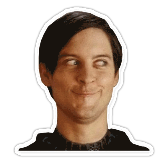 Toby Maguire Maybe Meme Die Cut Sticker (3021)