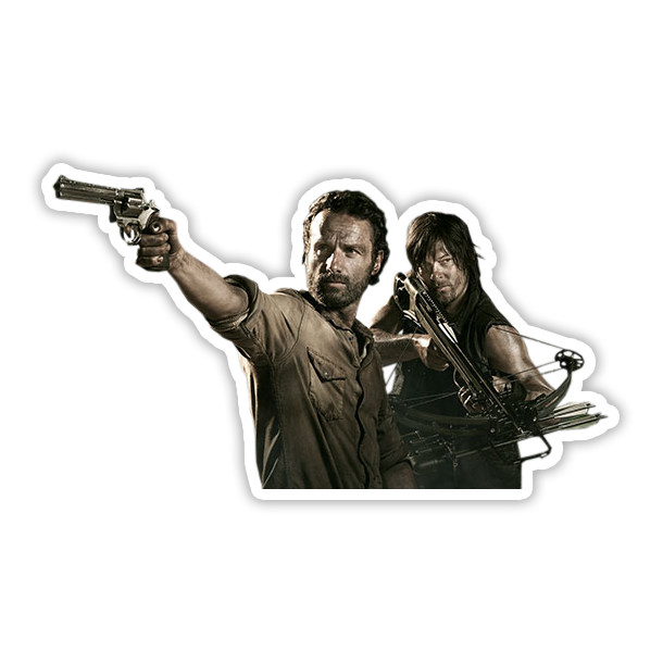 The Walking Dead TWD Rick Daryl Die Cut Sticker (3022)