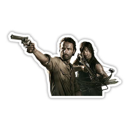 The Walking Dead TWD Rick Daryl Die Cut Sticker (3022)