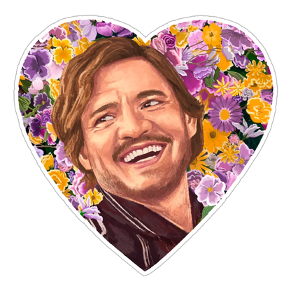 Pedro Pascal Floral Die Cut Sticker (3038)