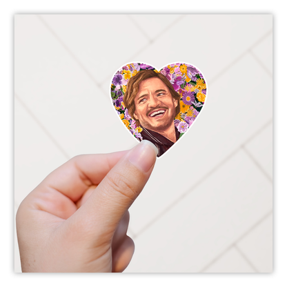 Pedro Pascal Floral Die Cut Sticker (3038)