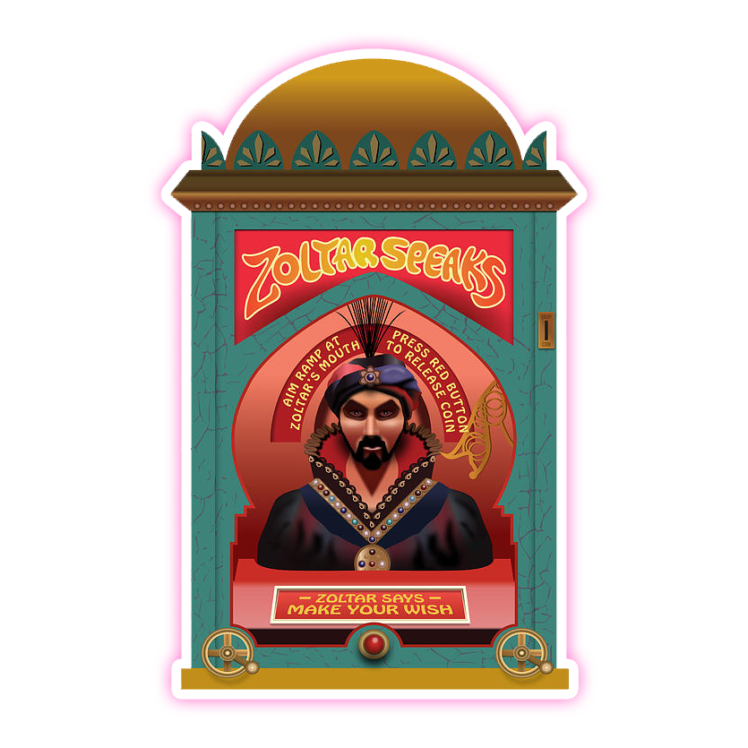 Big Zoltar Die Cut Sticker (3049)