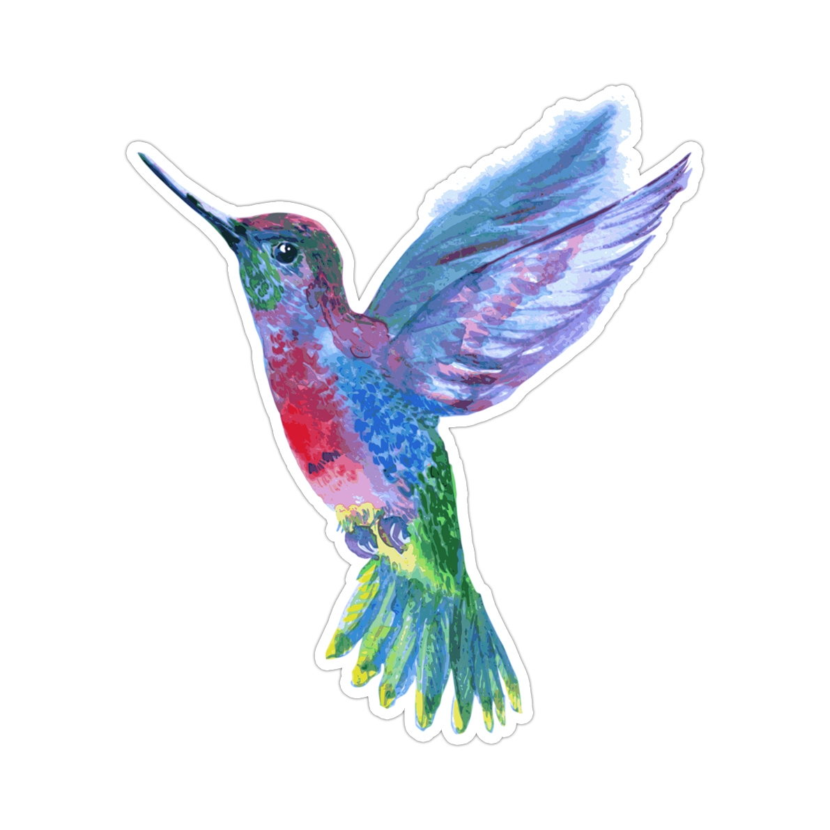 Hummingbird Die Cut Sticker (3062)