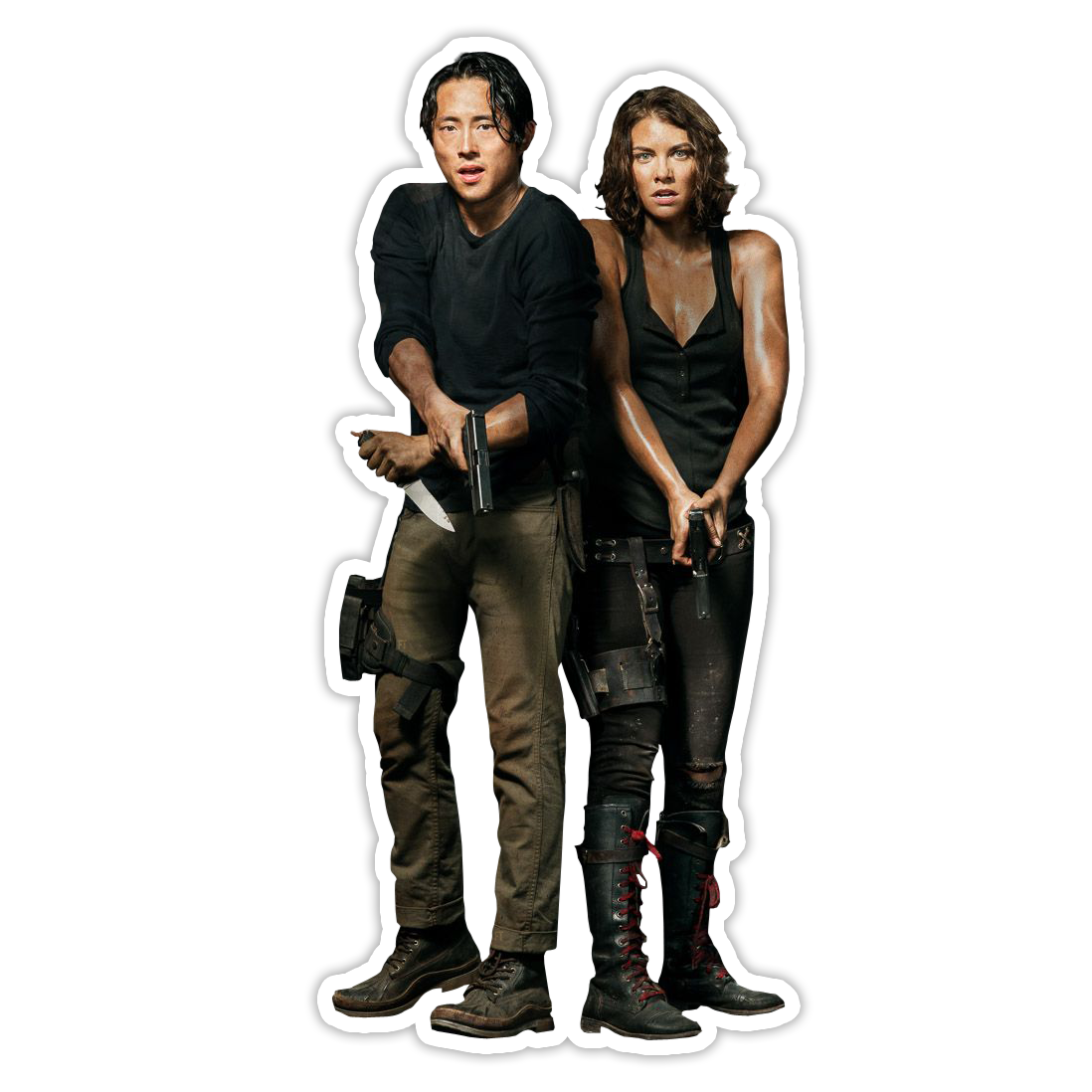 The Walking Dead Glenn & Maggie Die Cut Sticker (3069)