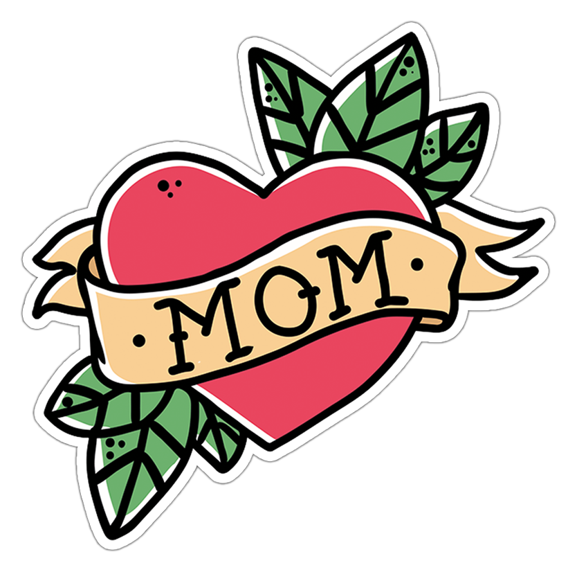 MAM Heart Tattoo Die Cut Sticker (3071)