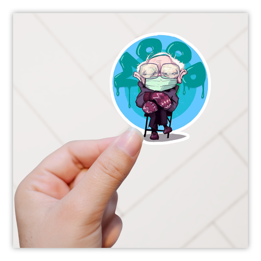 Bernie Sanders Winter Wantens Mood Die Cut Sticker (3072)