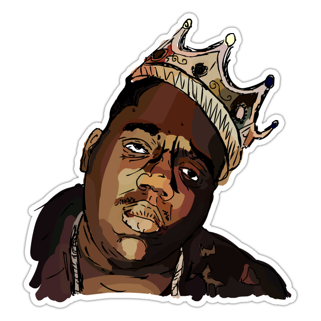 Notorious B.I.G. Biggy Smalls Die Cut Sticker (3074)