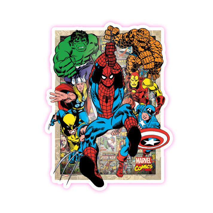 Marvel Comics Super Heroes Die Cut Sticker (3095)
