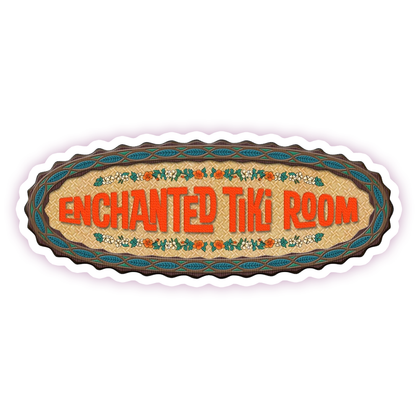 Disney's Enchanted Tiki Room Sign Die Cut Sticker (315)