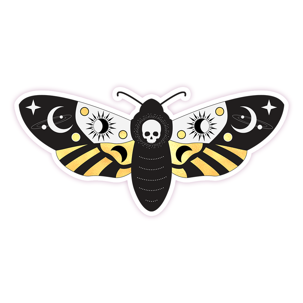 Esoteric Moth Die Cut Sticker (320)