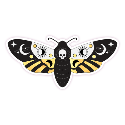 Esoteric Moth Die Cut Sticker (320)
