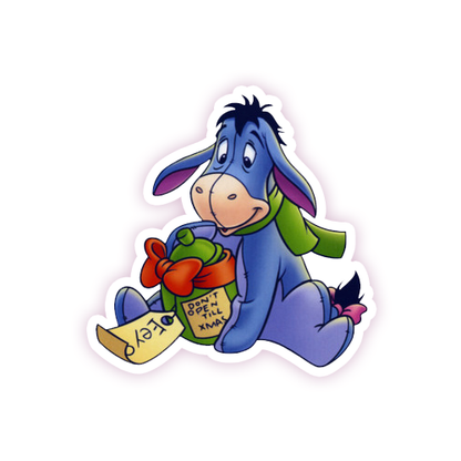 Winnie The Pooh Eeyore Christmas Die Cut Sticker (327)