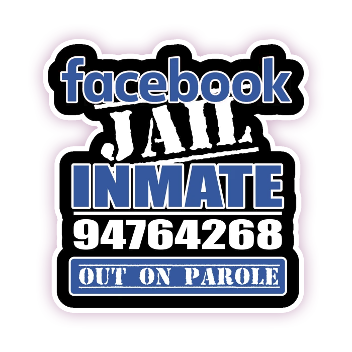 Facebook Jail Inmate Die Cut Sticker (329)