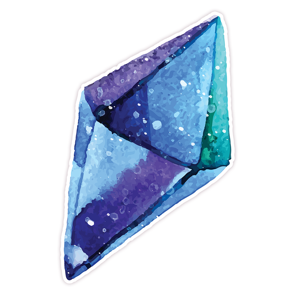 Blue Crystal Die Cut Sticker (33)