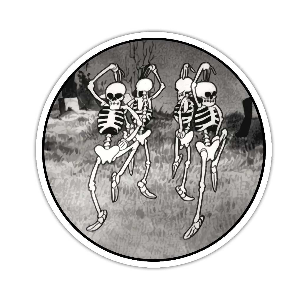 Disney Silly Symphony The Skeleton Dance Die Cut Sticker (3305)