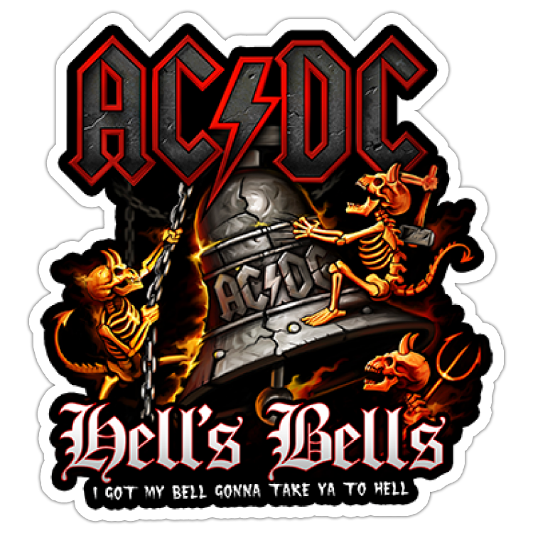 AC/DC Hell's Bells Die Cut-plakker (3330)