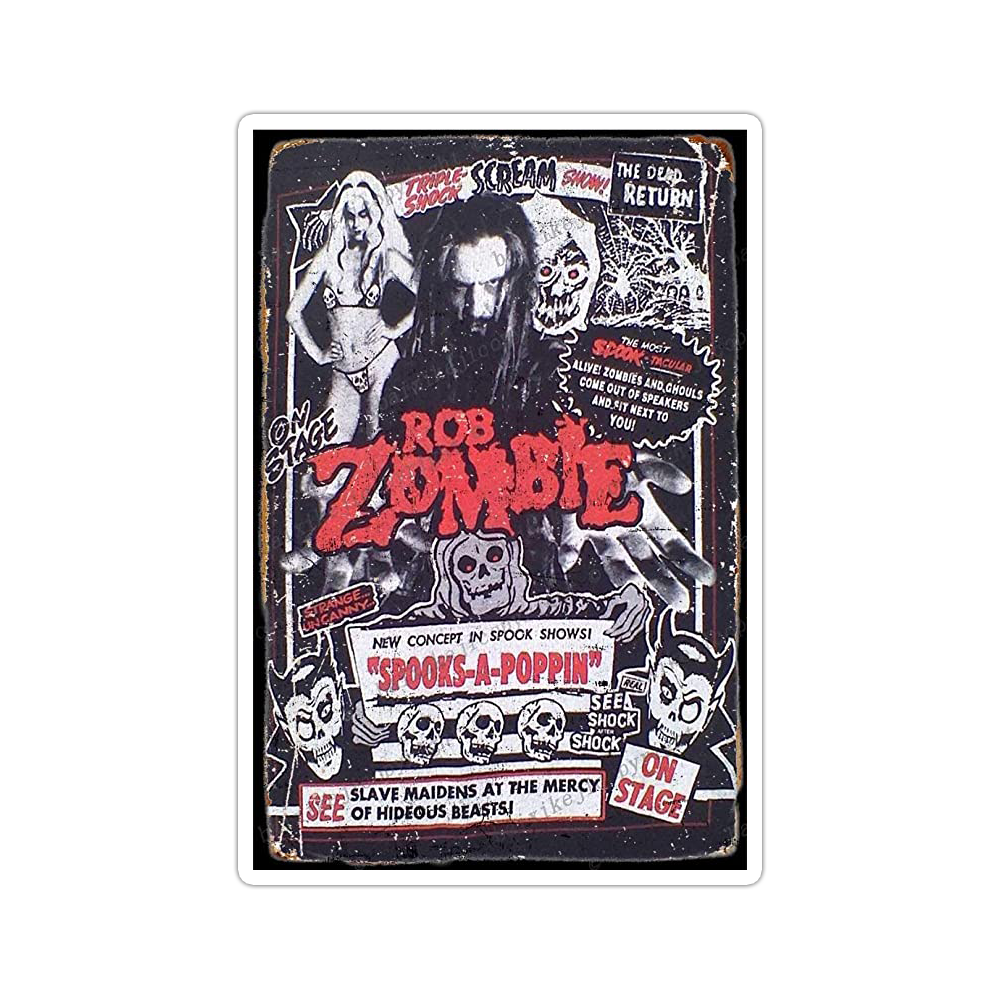 Rob Zombie-konsertplakkaat Die Cut-plakker (3341)