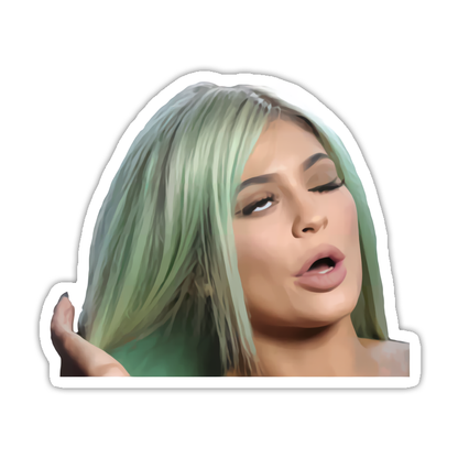 Kylie Jenner Eye Roll Meme Die Cut Sticker (3342)