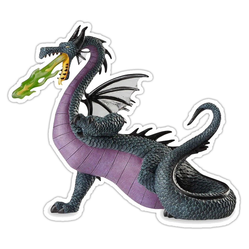 Sleeping Beauty Maleficent Dragon Die Cut Sticker (3365)