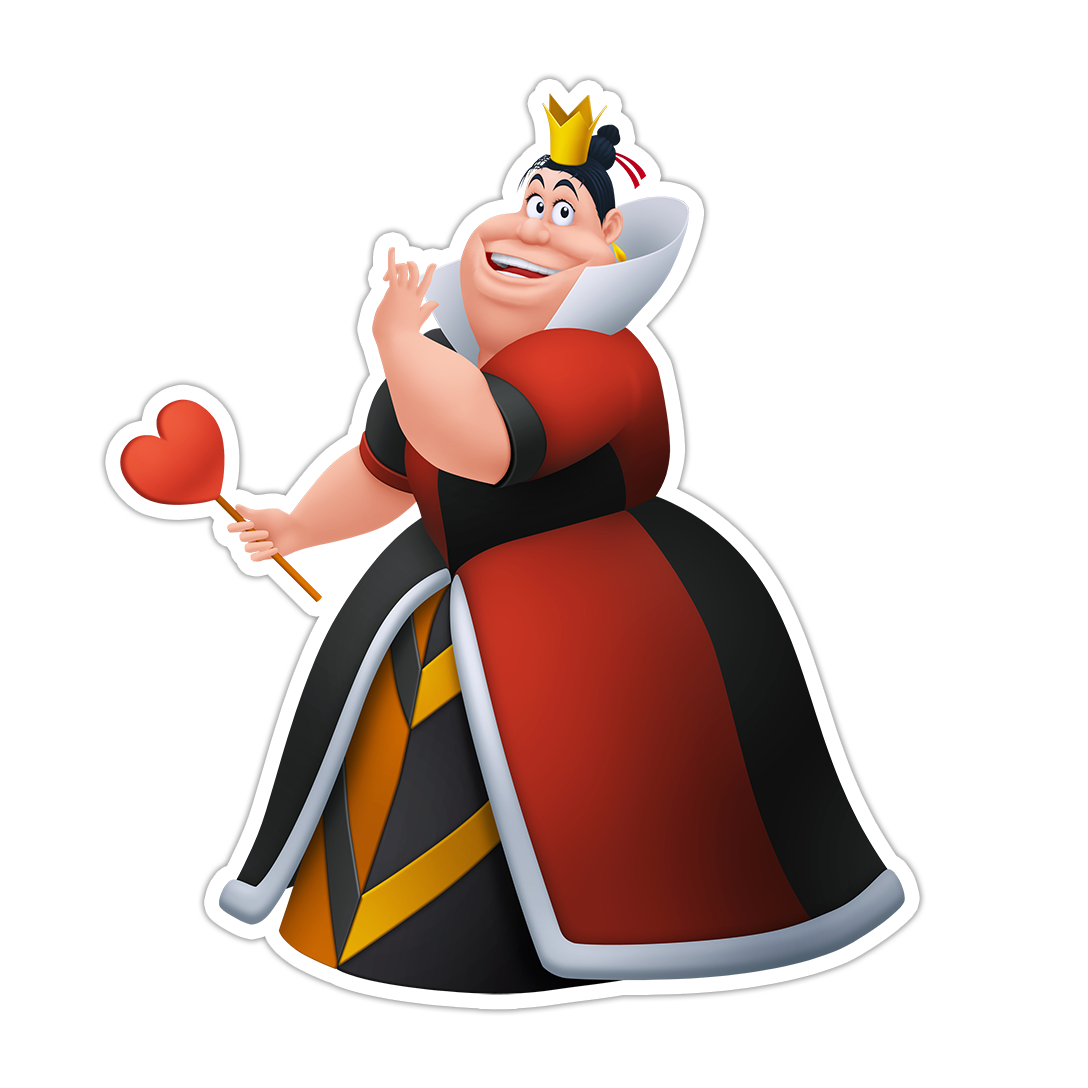 Alice In Wonderland Queen of Hearts Die Cut Sticker (3376)