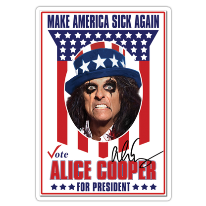 Alice Cooper Vir President Die Cut-plakker (3391)