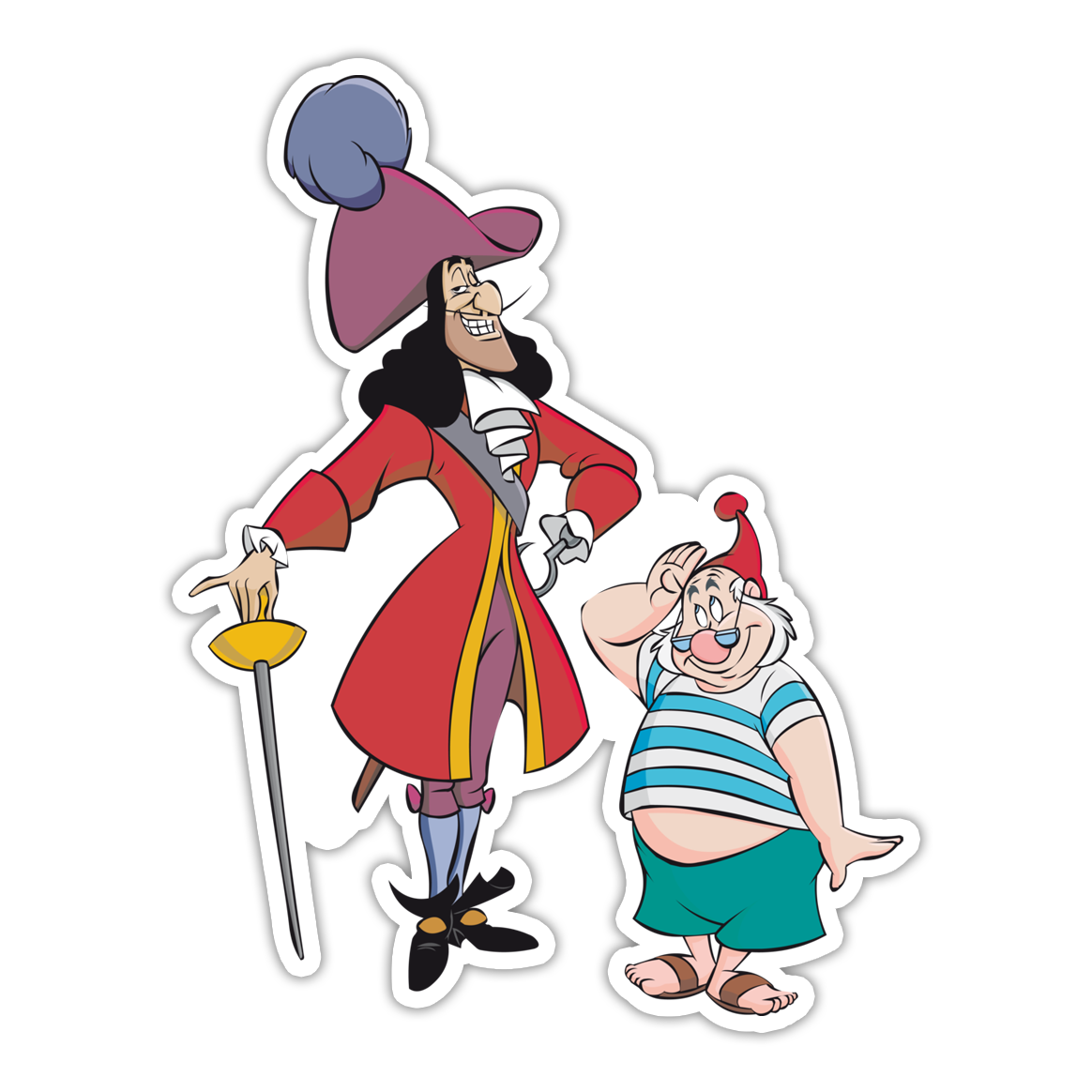 Disney Peter Pan Captain Hook Smee Die Cut Sticker (3397)