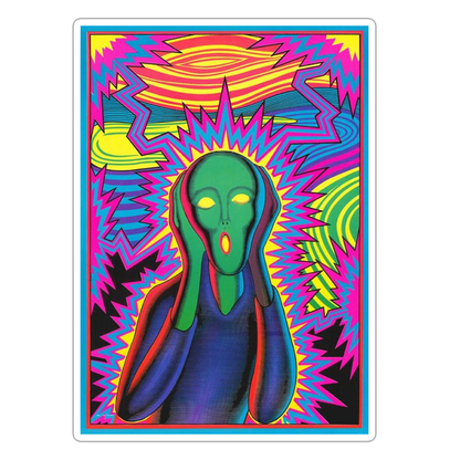 Edvard Munch The Scream Alien Die Cut Sticker (3398)