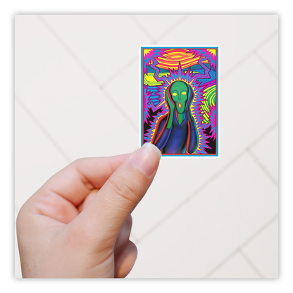 Edvard Munch The Scream Alien Die Cut Sticker (3398)