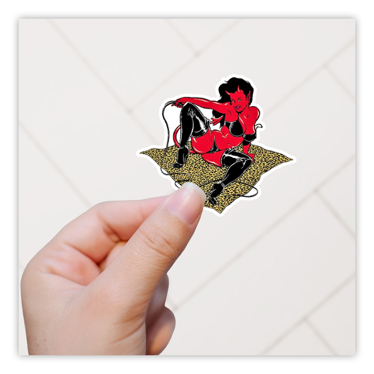 Coop Devil Girl Die Cut Sticker (3430)