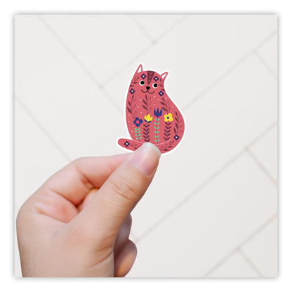 Scandinavian Cat Die Cut Sticker (343)