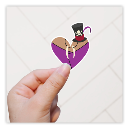 Disney Princess And The Frog Dr. Facilier Heart Die Cut Sticker (3444)