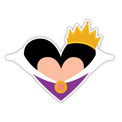 Snow White Evil Queen Heart Die Cut Sticker (3452)