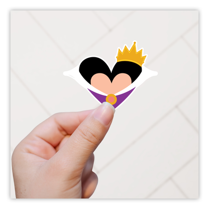 Snow White Evil Queen Heart Die Cut Sticker (3452)