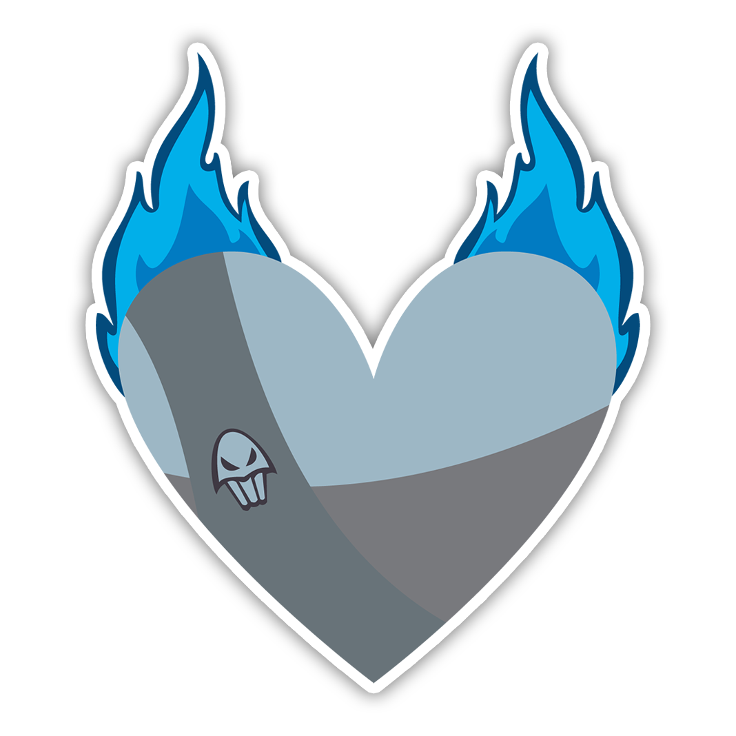 Disney Hercules Hades Heart Die Cut Sticker (3473)