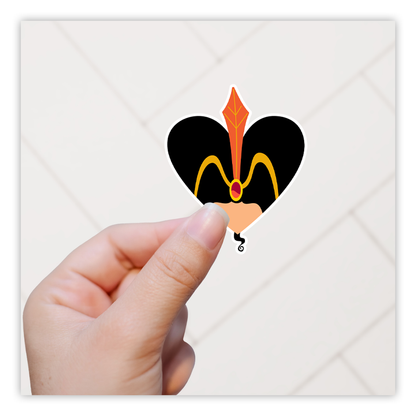 Aladdin's Jafar Heart Die Cut Sticker (3487)