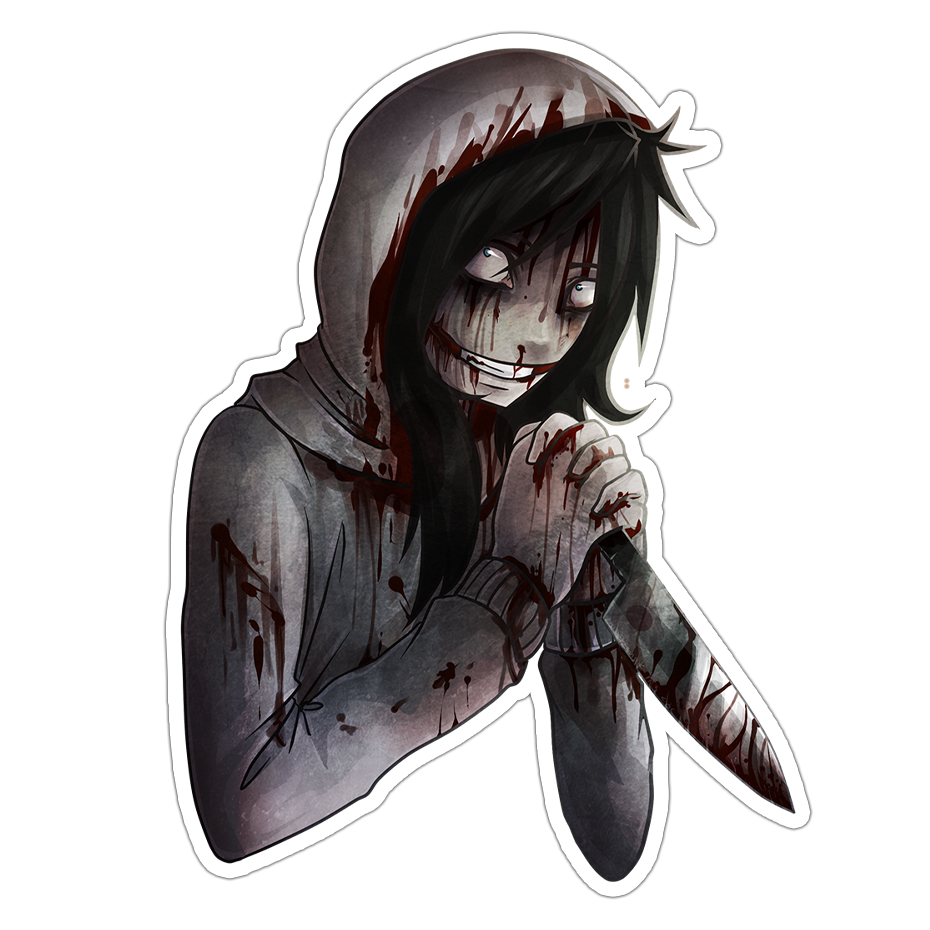 Jeff The Killer Creepypasta Die Cut Sticker (3491)