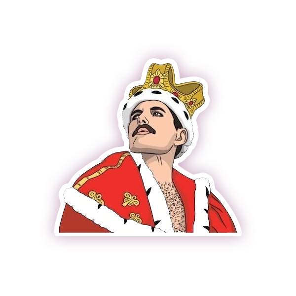 Freddy Mercury Queen Die Cut Sticker (350)