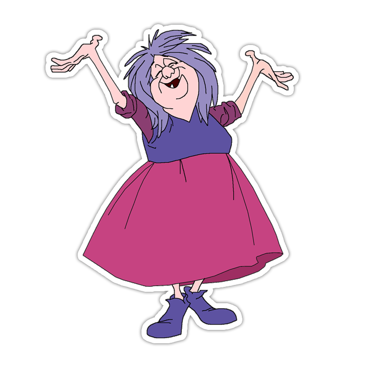 Disney Sword In The Stone Mad Madam Mim Die Cut Sticker (3504)