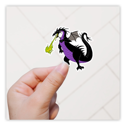 Sleeping Beauty Maleficent Dragon Die Cut Sticker (3508)