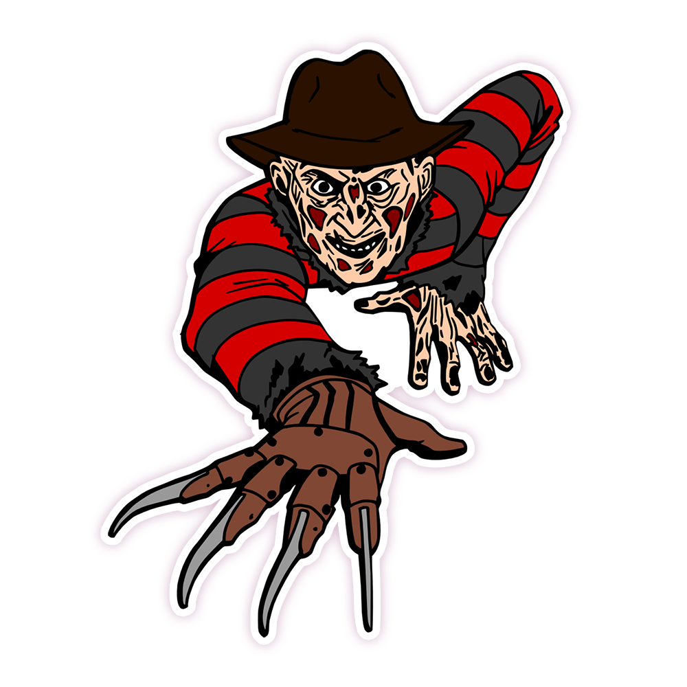 Nightmare On Elm Street Freddy Kreuger Die Cut Sticker (351)