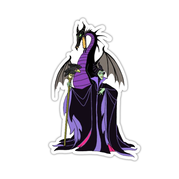 Sleeping Beauty Maleficent Dragon Die Cut Sticker (3512)