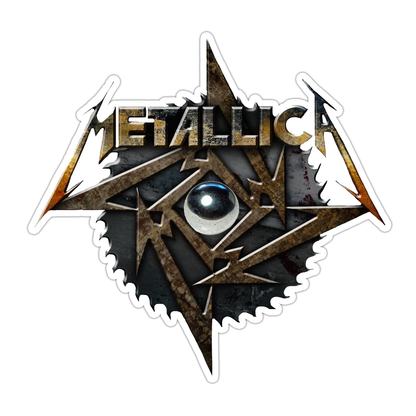 Metallica Industrial Throwing Star Die Cut Sticker (3516)