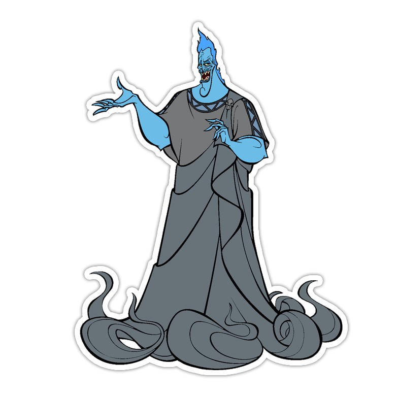 Disney Hercules Hades Die Cut Sticker (3552)