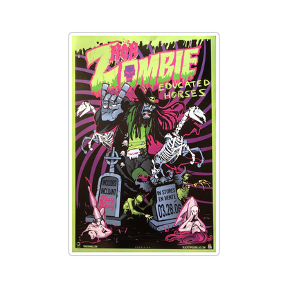 Rob Zombie Educated Horses Die Cut Sticker (3583)