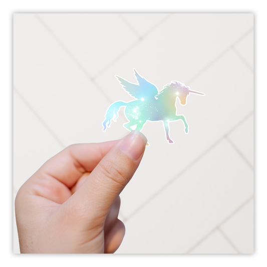 Pastel Galaxy Unicorn Pegasus Die Cut Sticker (358)