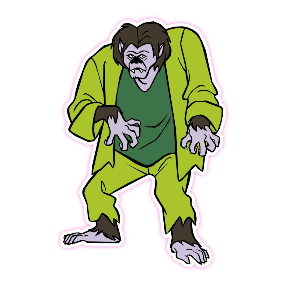 Scooby Doo Classic Monster Wolfman Die Cut Sticker (3596)