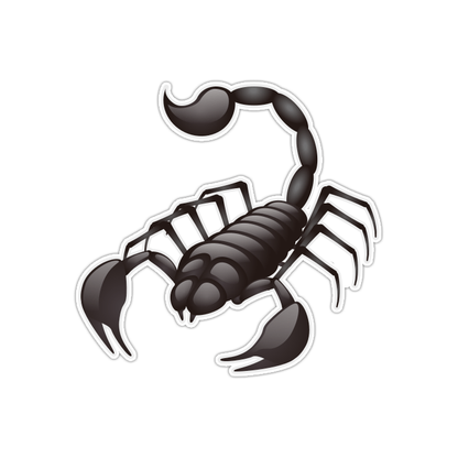 Black Emperor Scorpion Die Cut Sticker (3597)