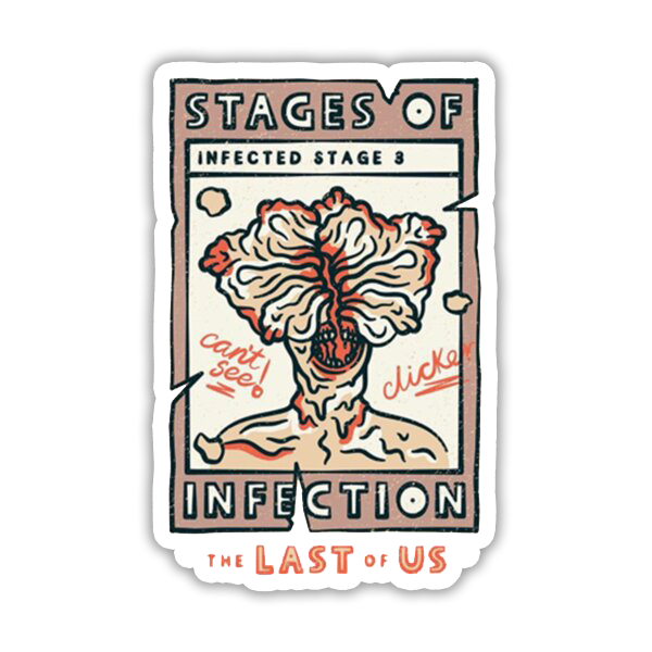 Last of Us Stages of Infection Poster Die Cut Sticker