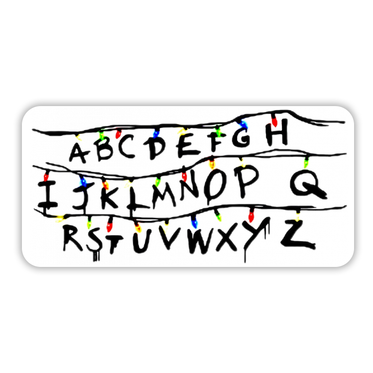 Stranger Things Christmas Lights Letters Die Cut Sticker (3640)